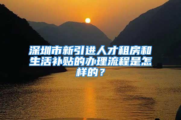 深圳市新引进人才租房和生活补贴的办理流程是怎样的？