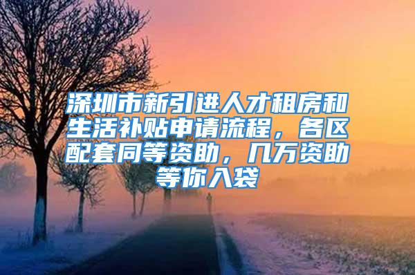 深圳市新引进人才租房和生活补贴申请流程，各区配套同等资助，几万资助等你入袋