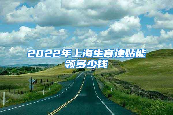 2022年上海生育津贴能领多少钱