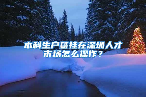 本科生户籍挂在深圳人才市场怎么操作？