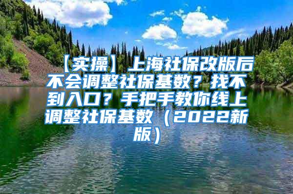 【实操】上海社保改版后不会调整社保基数？找不到入口？手把手教你线上调整社保基数（2022新版）