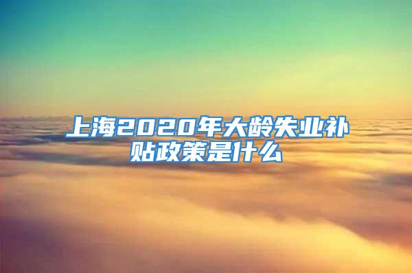 上海2020年大龄失业补贴政策是什么