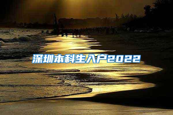 深圳本科生入户2022