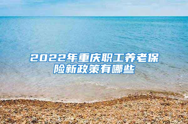 2022年重庆职工养老保险新政策有哪些