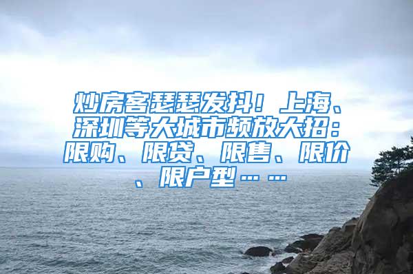 炒房客瑟瑟发抖！上海、深圳等大城市频放大招：限购、限贷、限售、限价、限户型……