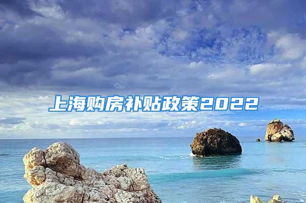 上海购房补贴政策2022