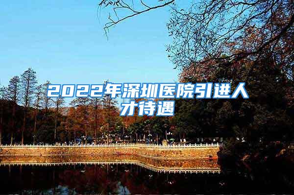 2022年深圳医院引进人才待遇