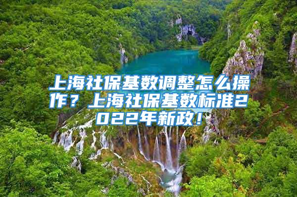 上海社保基数调整怎么操作？上海社保基数标准2022年新政！