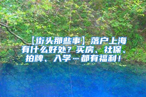 【街头那些事】落户上海有什么好处？买房、社保、拍牌、入学…都有福利！