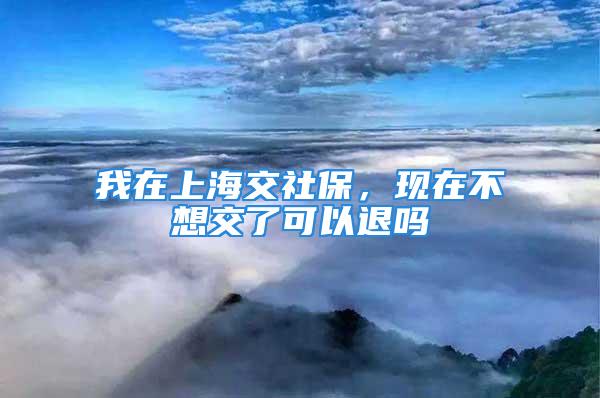 我在上海交社保，现在不想交了可以退吗