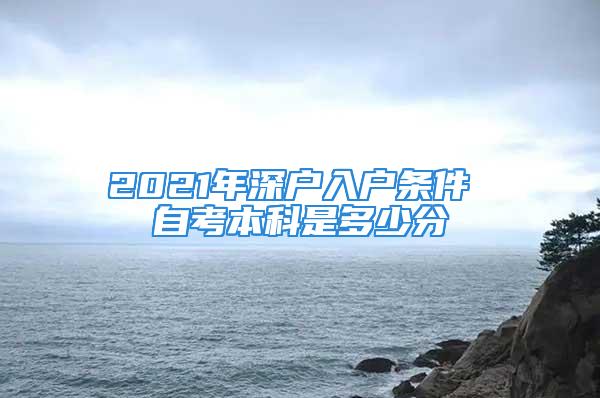 2021年深户入户条件 自考本科是多少分