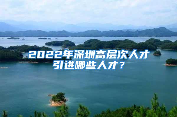 2022年深圳高层次人才引进哪些人才？