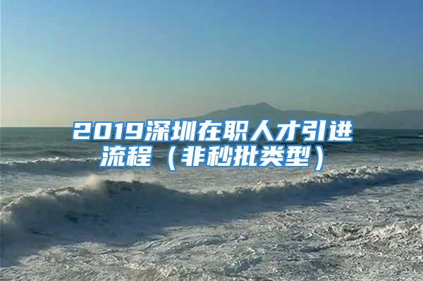 2019深圳在职人才引进流程（非秒批类型）