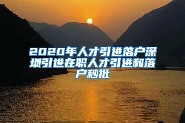 2020年人才引进落户深圳引进在职人才引进和落户秒批