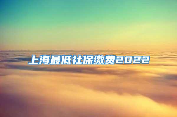 上海最低社保缴费2022