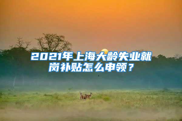 2021年上海大龄失业就岗补贴怎么申领？