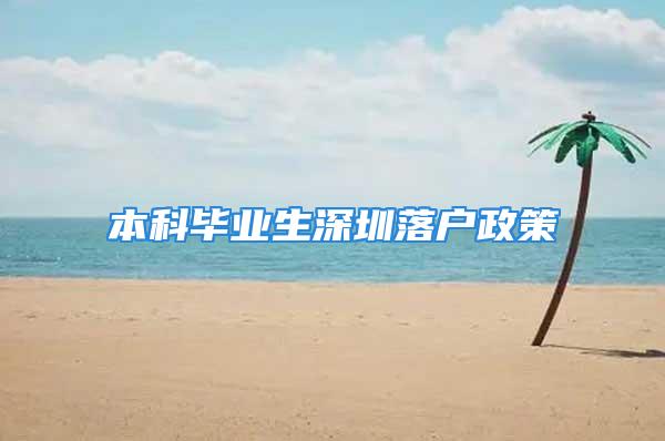 本科毕业生深圳落户政策