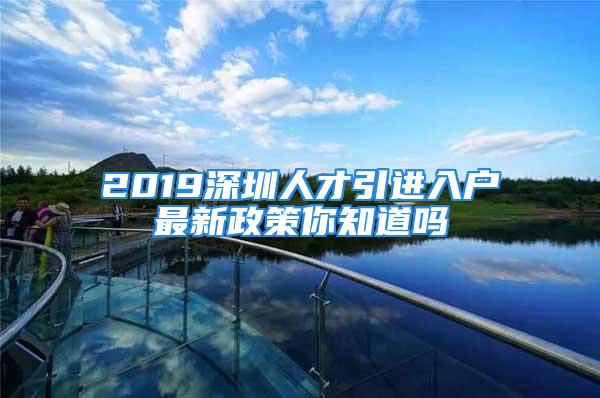 2019深圳人才引进入户最新政策你知道吗