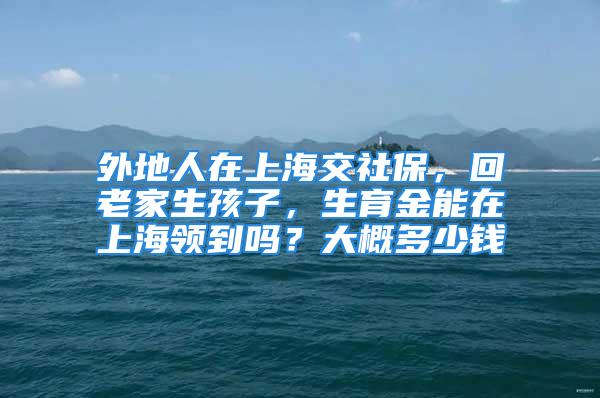 外地人在上海交社保，回老家生孩子，生育金能在上海领到吗？大概多少钱