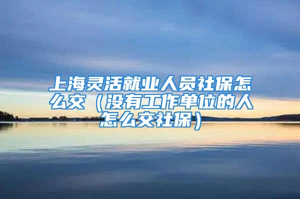 上海灵活就业人员社保怎么交（没有工作单位的人怎么交社保）