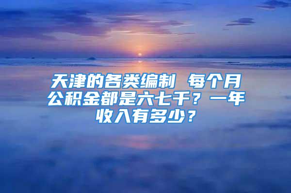 天津的各类编制 每个月公积金都是六七千？一年收入有多少？