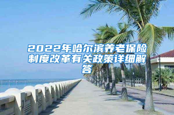 2022年哈尔滨养老保险制度改革有关政策详细解答