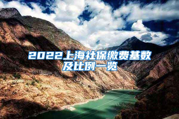 2022上海社保缴费基数及比例一览