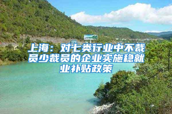 上海：对七类行业中不裁员少裁员的企业实施稳就业补贴政策