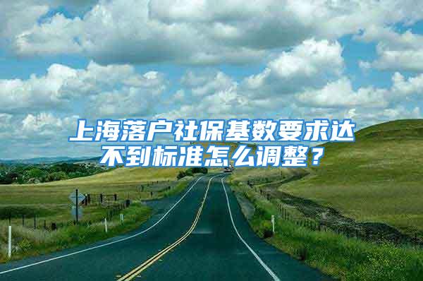 上海落户社保基数要求达不到标准怎么调整？