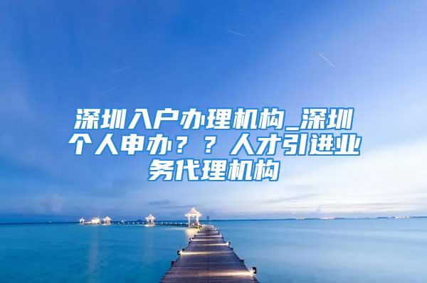 深圳入户办理机构_深圳个人申办？？人才引进业务代理机构