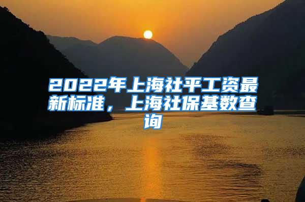 2022年上海社平工资最新标准，上海社保基数查询