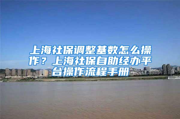 上海社保调整基数怎么操作？上海社保自助经办平台操作流程手册