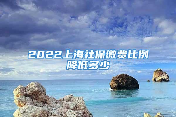 2022上海社保缴费比例降低多少