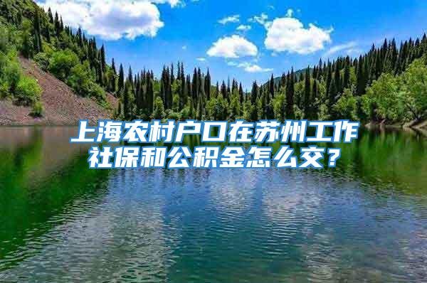 上海农村户口在苏州工作社保和公积金怎么交？