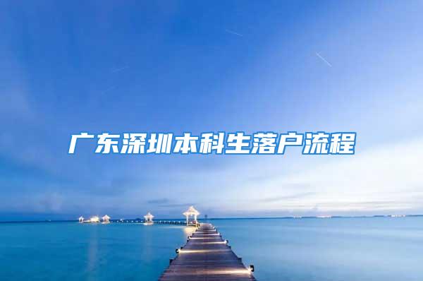 广东深圳本科生落户流程