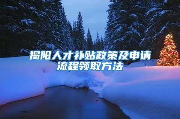 揭阳人才补贴政策及申请流程领取方法