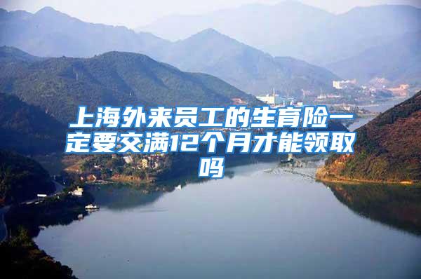 上海外来员工的生育险一定要交满12个月才能领取吗