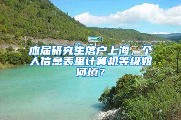 应届研究生落户上海，个人信息表里计算机等级如何填？