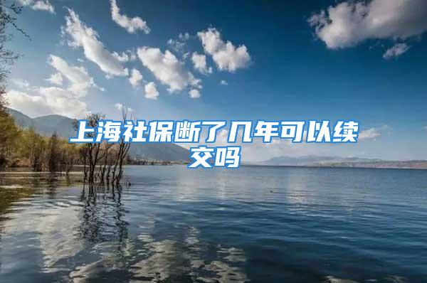 上海社保断了几年可以续交吗