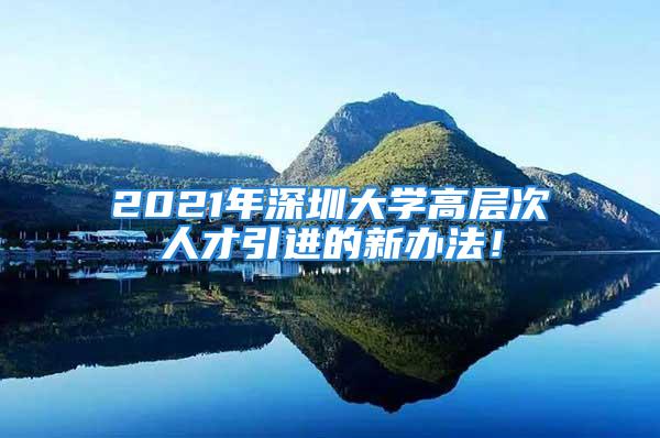 2021年深圳大学高层次人才引进的新办法！