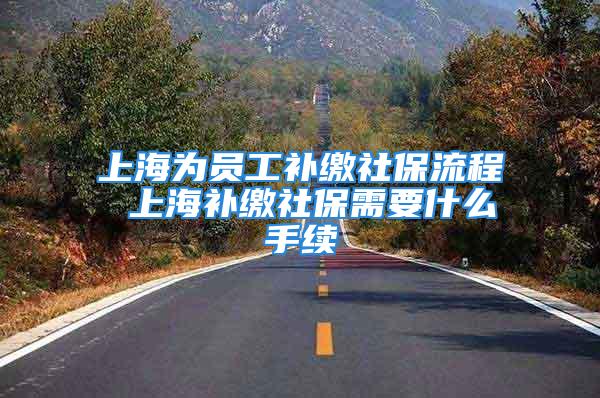 上海为员工补缴社保流程 上海补缴社保需要什么手续