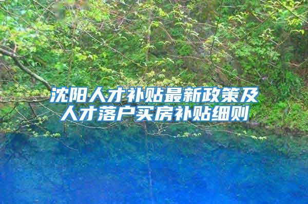 沈阳人才补贴最新政策及人才落户买房补贴细则