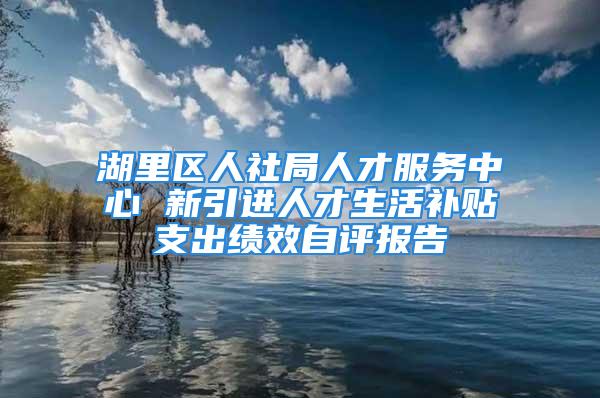 湖里区人社局人才服务中心 新引进人才生活补贴支出绩效自评报告