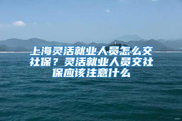 上海灵活就业人员怎么交社保？灵活就业人员交社保应该注意什么