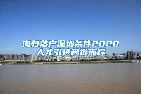 海归落户深圳条件2020人才引进秒批流程