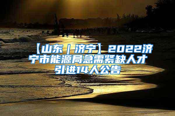 【山东｜济宁】2022济宁市能源局急需紧缺人才引进14人公告