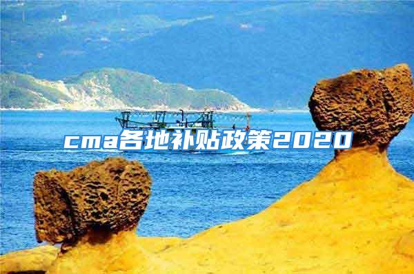 cma各地补贴政策2020