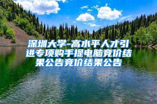 深圳大学-高水平人才引进专项购手提电脑竞价结果公告竞价结果公告