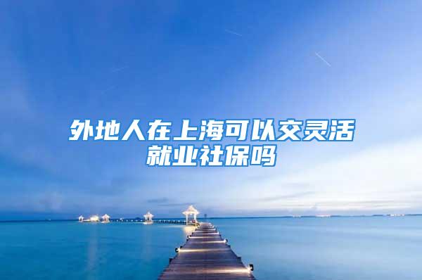 外地人在上海可以交灵活就业社保吗