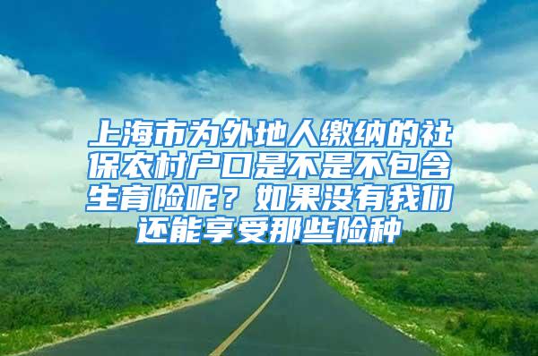 上海市为外地人缴纳的社保农村户口是不是不包含生育险呢？如果没有我们还能享受那些险种